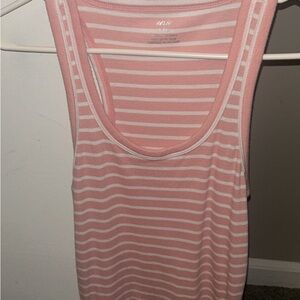 Aerie Soft Pink and White Striped Tank Top